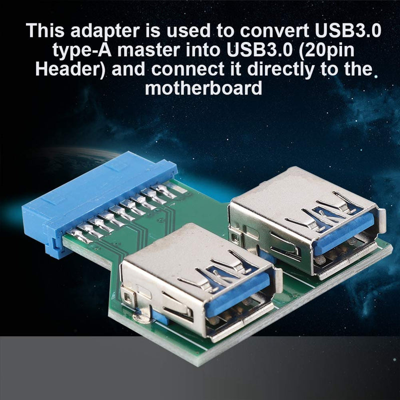 Pasamer USB3.0 to Motherboard Connector 20pin Adaptert Converter for Card Reader