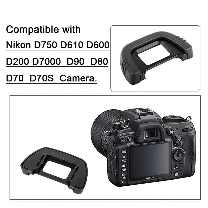 Eyecup Eyepiece Viewfinder for Nikon D750 D610 D600 D200 D7000 D90 D80 D70 D70S Camera, Replaces Nikon DK-21 (2 Pack)