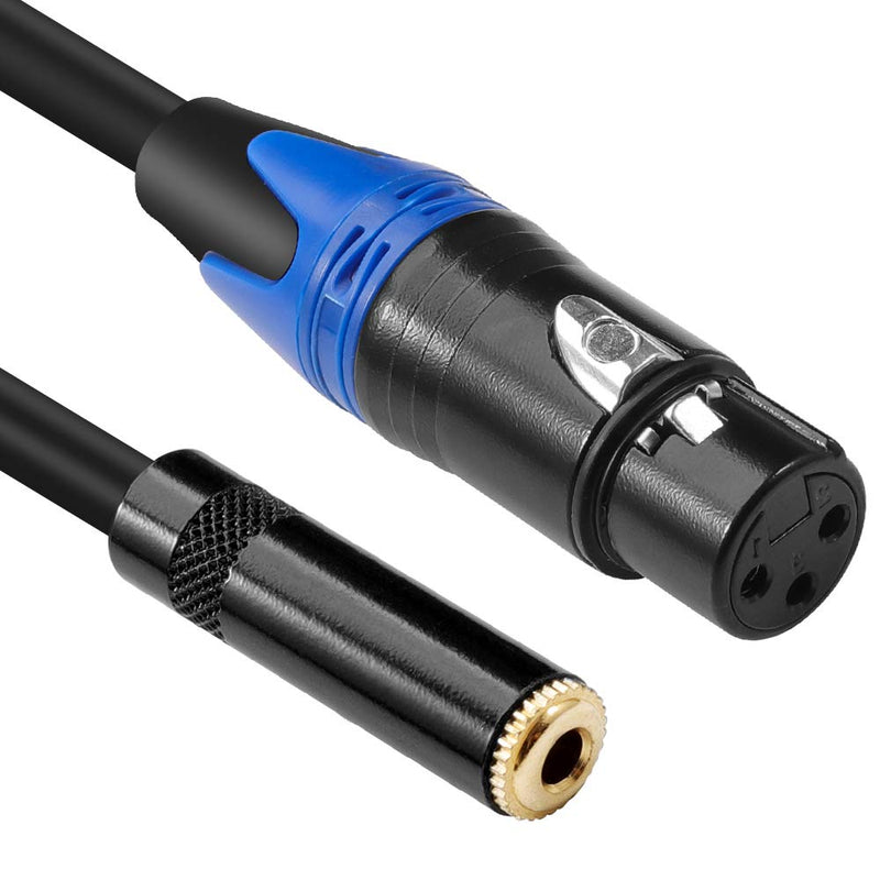 [AUSTRALIA] - DISINO Female XLR to 1/8 Stereo Cable,Balanced XLR Female to 3.5mm(1/8 inch) Female TRS Mini Jack Audio Converter Adapter Cable - 1feet/30cm 1 Feet 