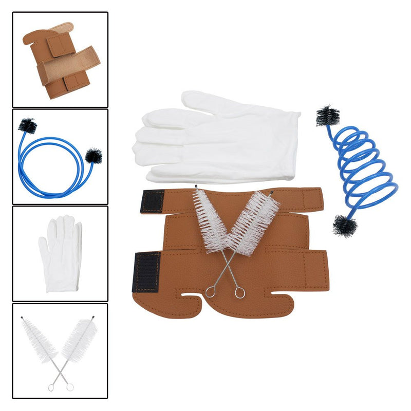 Andoer Saxophone Cleaning Care Kit Belt Thumb Rest Cushion Reed Case Mouthpiece Brush Mini Screwdriver Cleaning Cloth