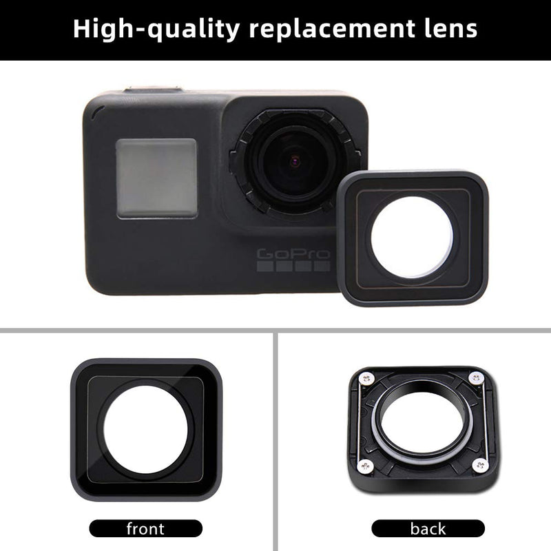 （2 Pack） ParaPace Protective Lens Replacement for GoPro Hero 6 5 Black Glass Cover Case Action Camera Accessories Kits(Gray) for GoPro hero 6/5 black 2 pcs