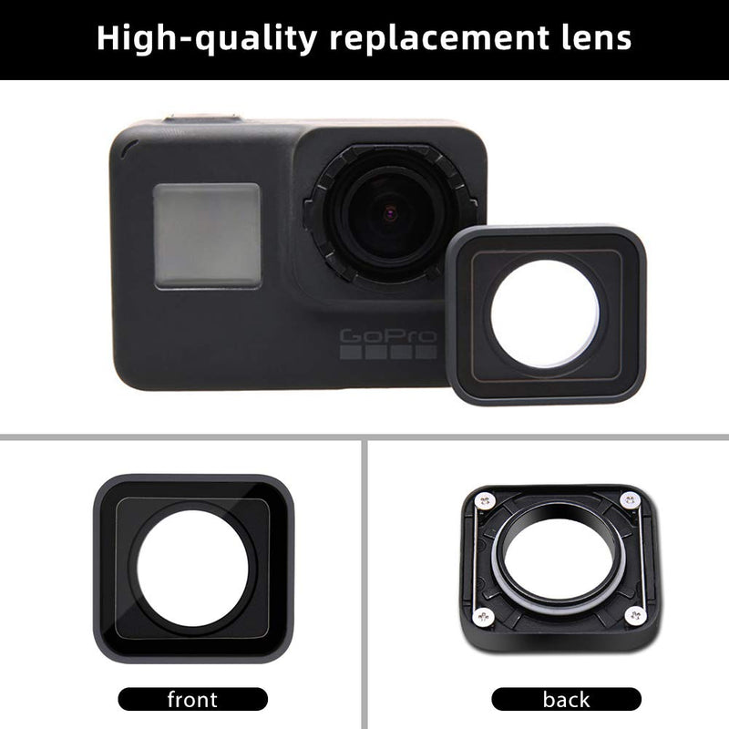 ParaPace Protective Lens Replacement for GoPro Hero 6 5 Black Glass Cover Case Action Camera Accessories Kits(Gray)… len for hero 6 5 black