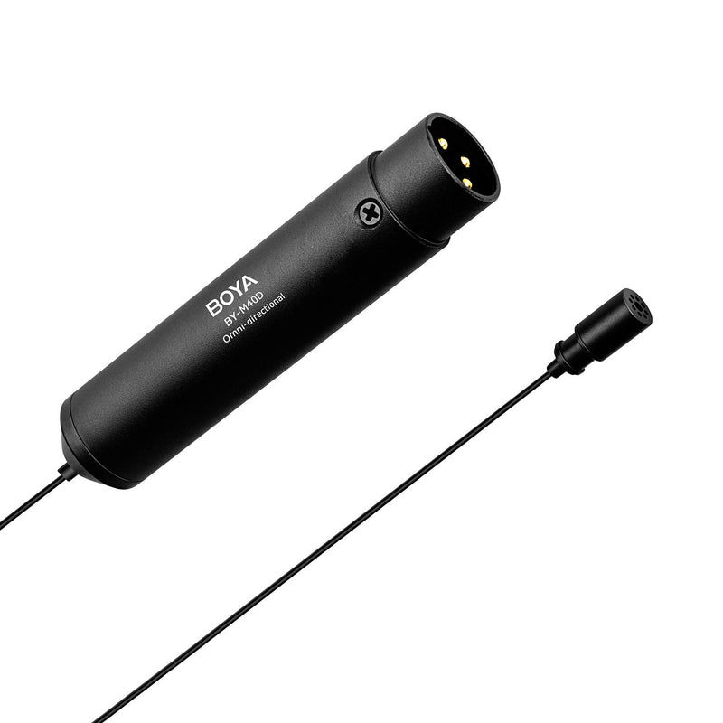 [AUSTRALIA] - BOYA BY-M4OD Phantom Power XLR Omnidirectional Lavalier Microphone Clip-On Mic for Canon Sony Panasonic Camcorders Zoom H4n H5 H6 TASCAM Audio Recorders 