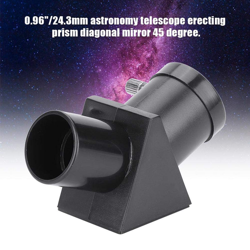 Serounder 0.96" 45 Degree Diagonal Mirror Adapter Erecting Image Positive Prism Optic Mirror for Astronomical Telescope Eyepiece Accessories