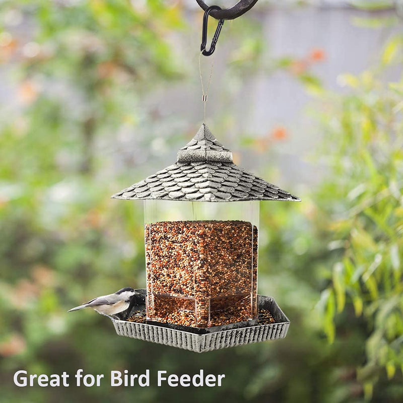 12 Pcs Carabiner Clip Spring Snap Hook - M4 1.57 Inch Heavy Duty Snap Hooks Quick Link for Bird Feeders or Dog Leash & Harness, 110 lbs Capacity M4-12pcs