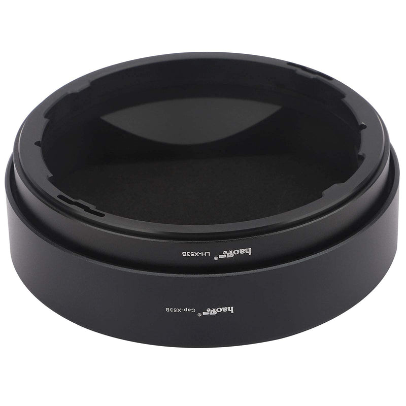 Haoge LH-X53B Square Metal Lens Hood Shade with Metal Cap for Fujifilm Fuji Fujinon XF 35mm F1.4 R / XF35mmF1.4 R Lens on Camera X-H1 XS-10 X-Pro3 X-T4 X-T3 X-T2 X-T30 X-T20