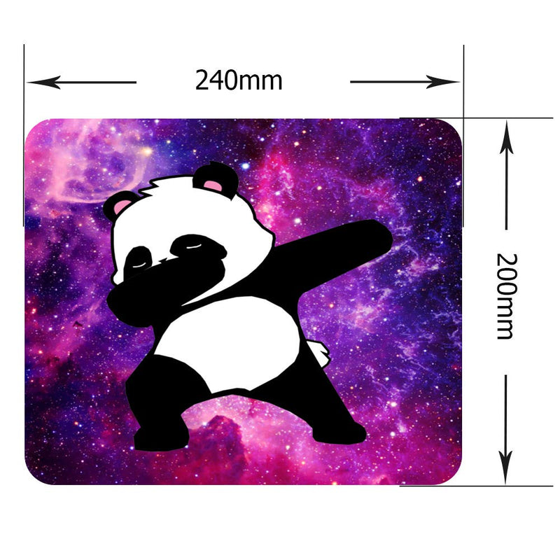 POKABOO Mouse Pad - Cute Mouse Pad Mat for Laptop Galaxies Panda Non-Slip Rubber Stitched Edges Working Gaming Mouse Pads for Kids/Boys/Girls/Adults(Rectangle 240x200x3mm)