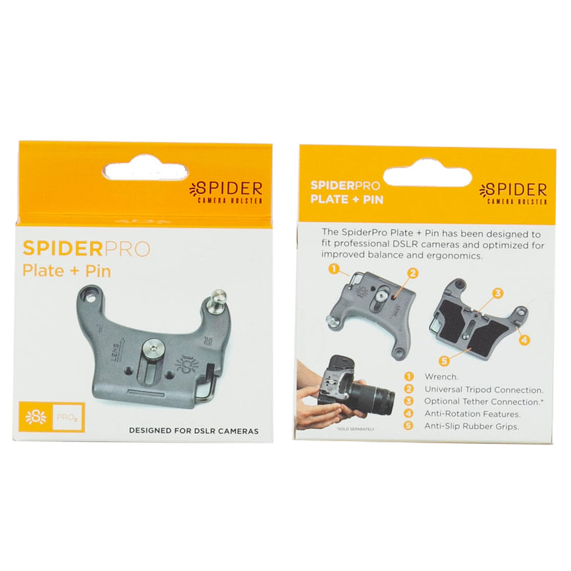 Spider Holster - DSLR Camera Plate v2 - Compatible with All Spider Camera Holsters - For use with Canon, Sony, Nikon, Fujifilm DSLR Cameras DSLR Plate v2