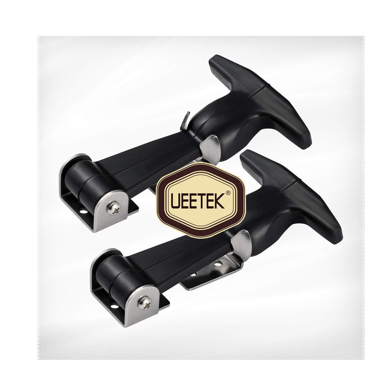UEETEK 2pcs Flexible T-Handle Draw Latches Stainless Steel T-Handle Hasp for Golf Cart and Tool Box