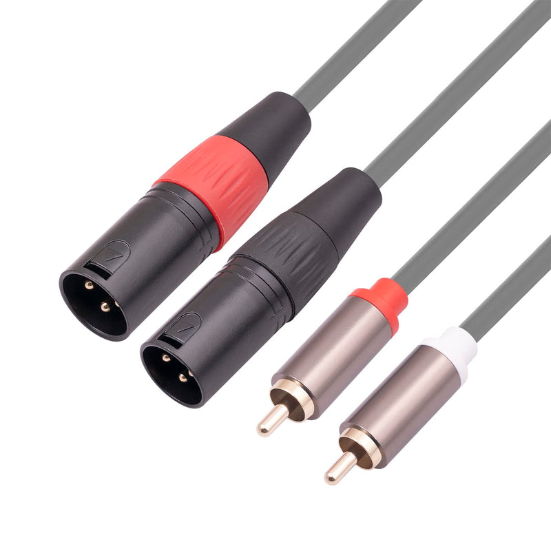 [AUSTRALIA] - SZLliyxs RCA to XLR Cable,5 Feet Dual RCA Male to Dual XLR Male Cable, 1.5M 2 RCA Male to 2 XLR Male HiFi Audio Cable, 4N OFC Wire, for Amplifier Mixer Microphone 2 XLR Male to Dual 2 RCA 5FT 