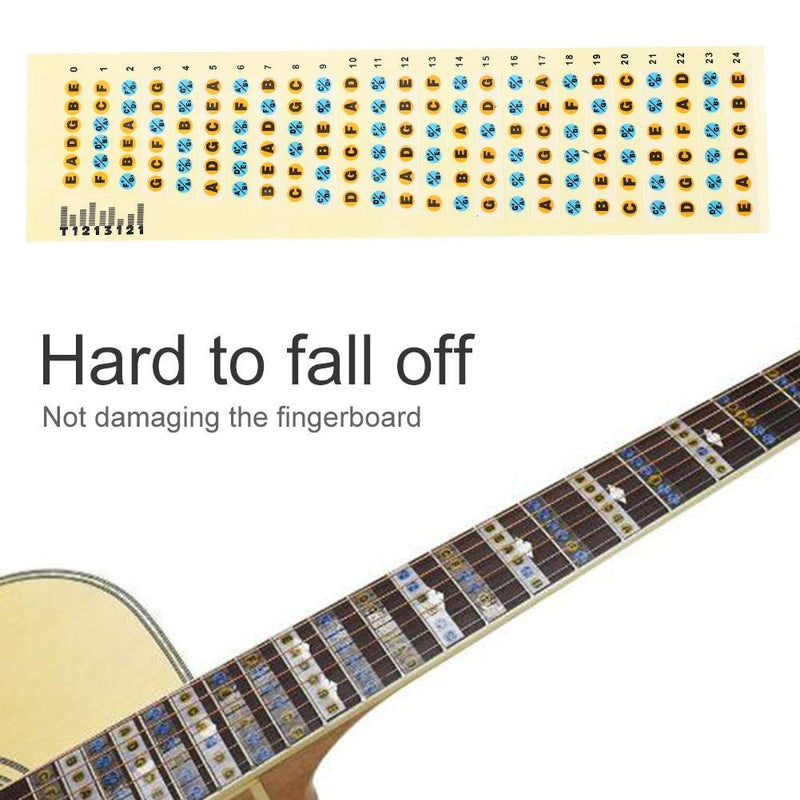 Fafeims Guitar Fretboard Stickers Wear-Resistant Fingerboard Note Decals Frets Map Sticker Decoration