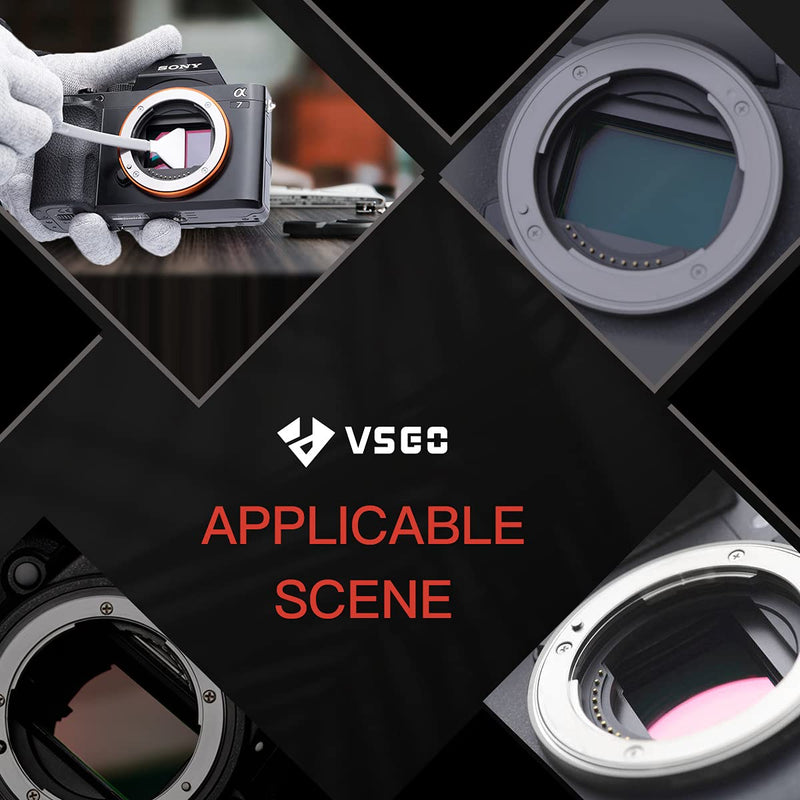 VSGO VS-S04E Professional Medium Format Camera Cleaning Kit for Medium Frame CCD/CMOS/Sensor with 12pcs Clean Swabs 34mm and 10ml Cleaner