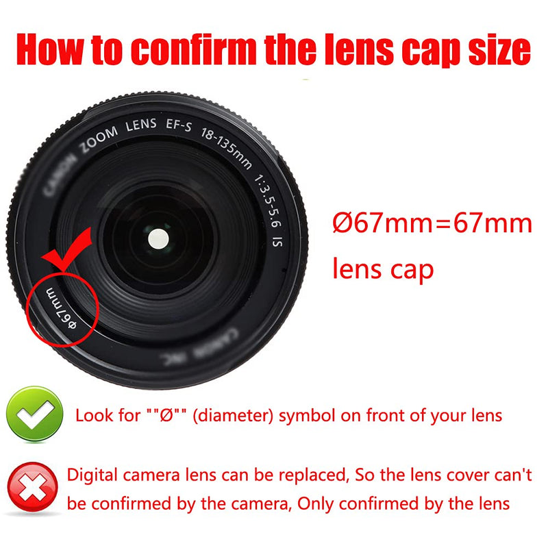 Filter Step-Up Ring 67mm-77mm & 77mm-82mm, 67mm Lens to 77mm Filter & 77mm Lens to 82mm Filter (1+1 Pack), WH1916 Camera Lens Step Up Ring