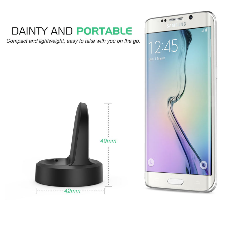 MoKo Qi Wireless Charging Dock Compatible with Gear S2, Replacement Charger Charging Cradle fit Samsung Gear S2/Classic SM-R732/R730/R720/Moto360 2nd Gen, with Micro USB Cable (Not for 3.0 System)