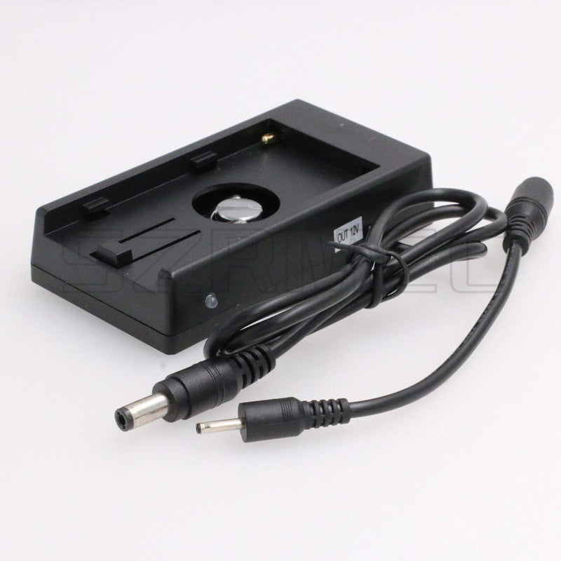 SZRMCC NP-F970 F960 F770 Battery Mount Plate Adapter with DC Barrel Cable for BMD BMCC 4K Camera