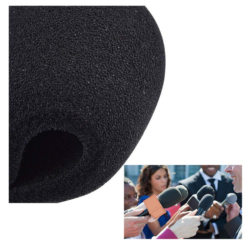 Microphone Cover, MeetRade 6 Pack Microphone Windscreen Foam Cover Mic Cover Audio Protector (Black) Black