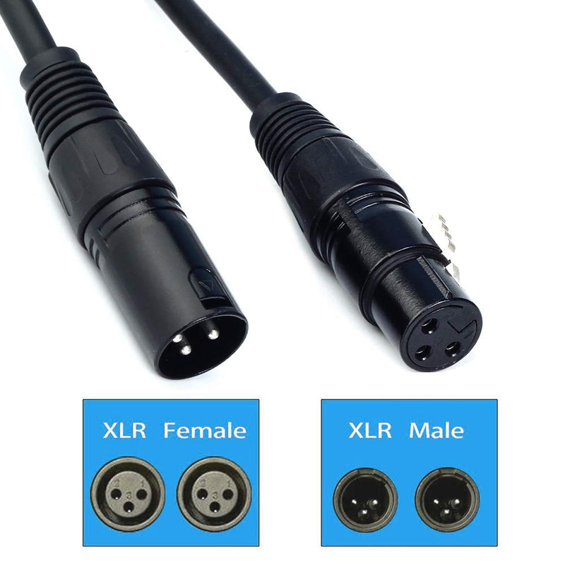 [AUSTRALIA] - TOMROW XLR Cables Dual Female to Male Microphone Cable 1.5 Feet Balanced Splitter Cord Audio Y-Cable Adapter M-2F 