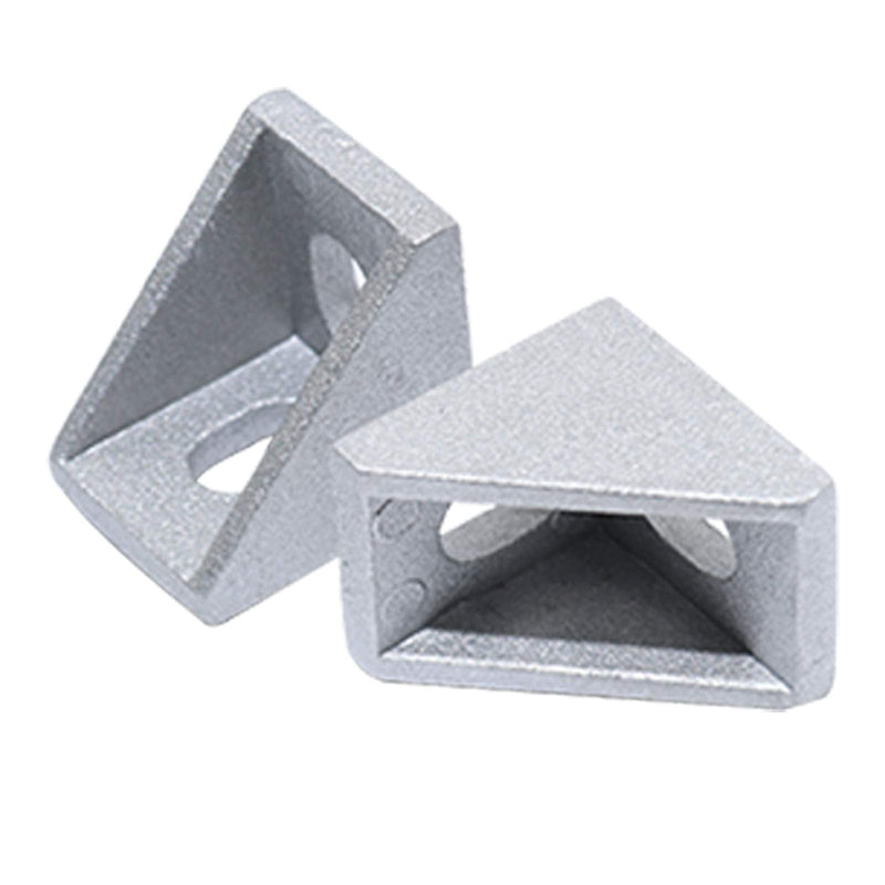 24Sets 2020 Series Aluminum Extrusion Profile Connector Set,24 pcs Corner Brackets,with 48 pcs T-Nuts and Hex Screw Bolt for 6mm 20S Slot Aluminum Profile Accessories ‎24Set Silver with Screw Nut