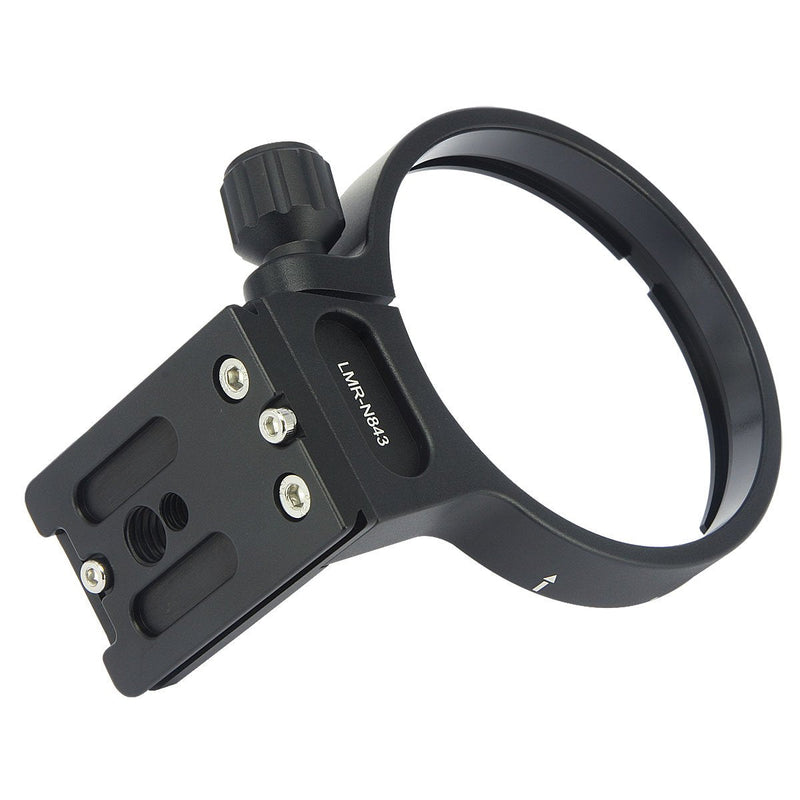 Haoge LMR-N843 Lens Collar Replacement Foot Tripod Mount Ring for Nikon AF 80-400mm f/4.5-5.6D ED VR and Nikon AF-S NIKKOR 300mm F/4D IF-ED Lens Built-in Arca Type Camera Quick Release Plate