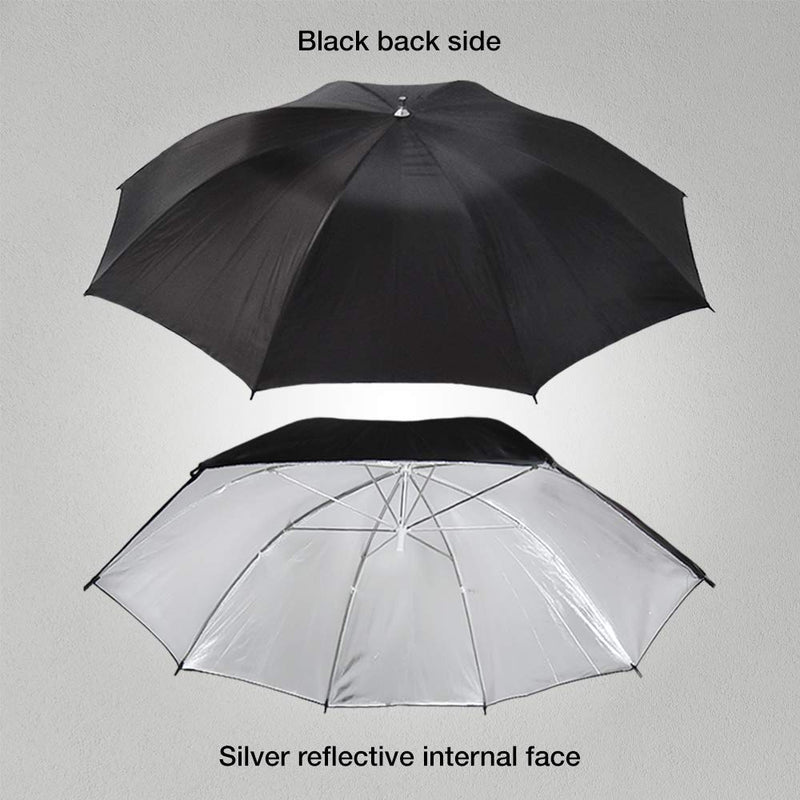 LimoStudio 33" Black/Silver Photo Umbrella Reflector Photo Video Reflector, AGG126 Black Umbrella
