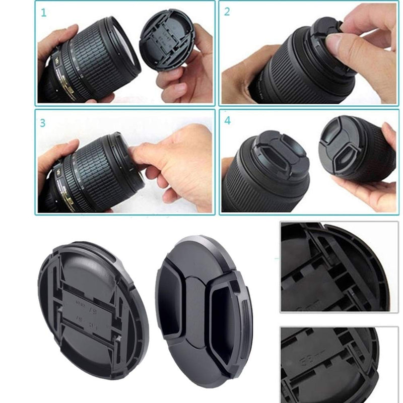 82mm Lens Cap Center Snap on Lens Cap Suitable Suitable &for Nikon &for Canon &for Sony Any Lenses with Ø 82mm Camera 82mm Lens Cap