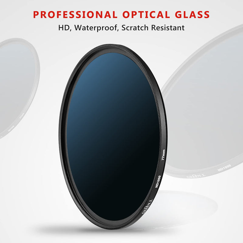 [AUSTRALIA] - GREEN.L 77mm ND1000 Filter Slim Neutral Density ND Filter Optical Glass 10 Stop 
