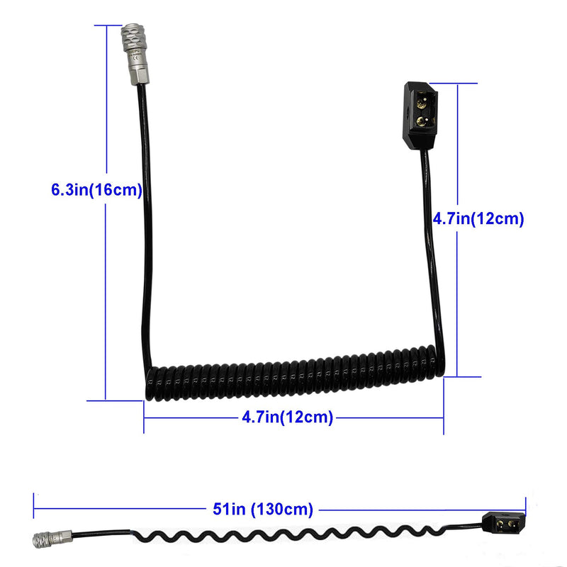 COMeap BMPCC 4K Power Cable D-Tap to Weipu SF6 2 Pin for Blackmagic Pocket Cinema Camera and Gold Mount V Mount Battery