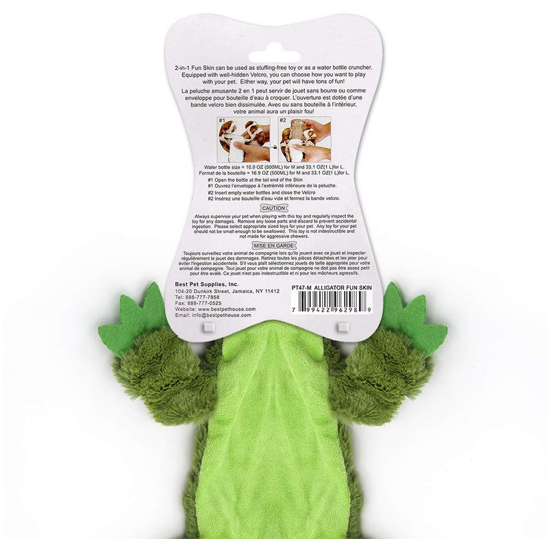 Best Pet Supplies Dog Squeaky Chew Toys Fun Skin,Plush,Log Large Alligator