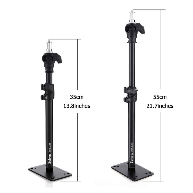 Selens Photography Studio Wall Mount, Camera Wall Ceiling Mount Boom Arm Up to 22" for Photo Video Monolights, Umbrellas, Reflectors, Overhead with 3/8" 1/4" Thread