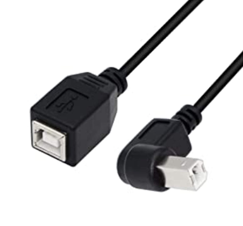 Meiyangjx USB 2.0 Type-B Printer Cable, USB 2.0 B Female to 90 Degree (Up) B Male Printer Short Extension Cable,for Printer, Scanner and More.