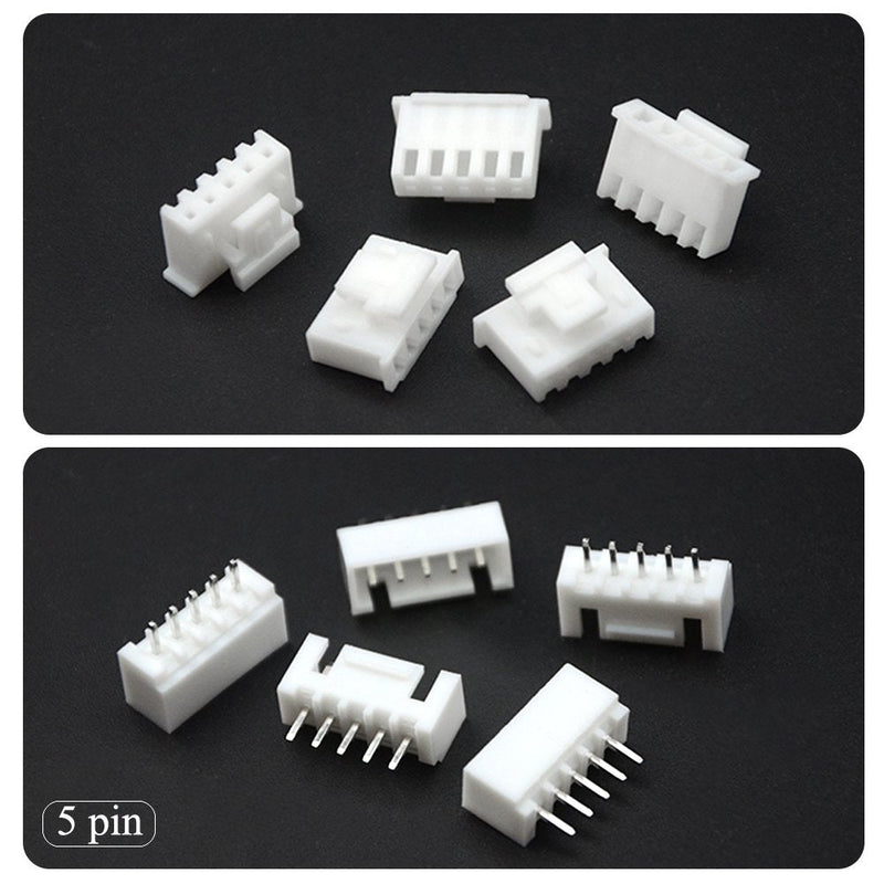 WMYCONGCONG 440 PCS 2.54mm 2 3 4 5 Pin Housing and Female Pin Header Terminal Connector Kit Compatible with JST-XHP (2 3 4 5 Pin)