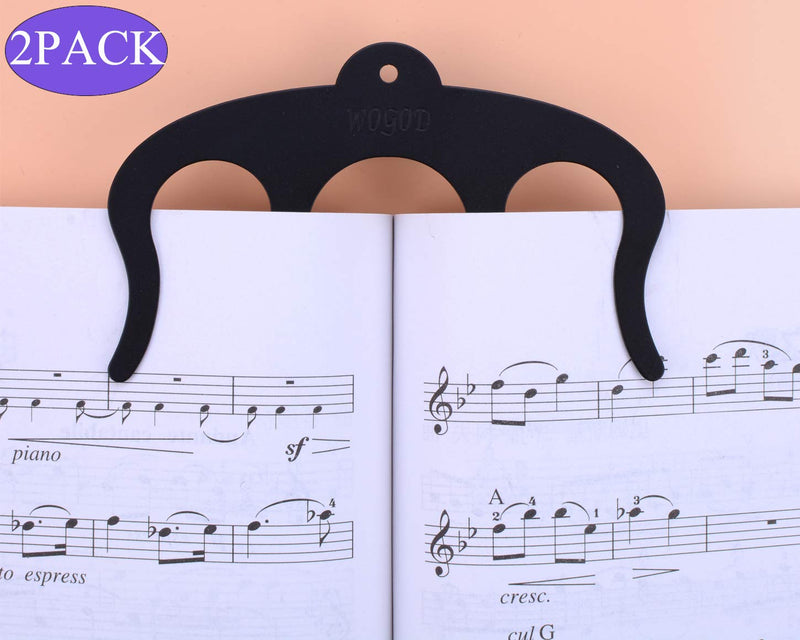 Music Book Clip Page Holder 2Pack Metal Sheet Music Holders for Sheet Music Stands,Pianos,Musicians and Cookbook Reading