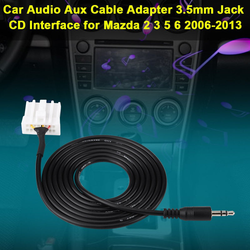 [AUSTRALIA] - Keenso AUX 3.5mm Cable Connect iPod iPhone MP3 Phone Audio to Car Player,CD Interface Adapter Cable for Mazda 2 3 5 6 2006-2013 