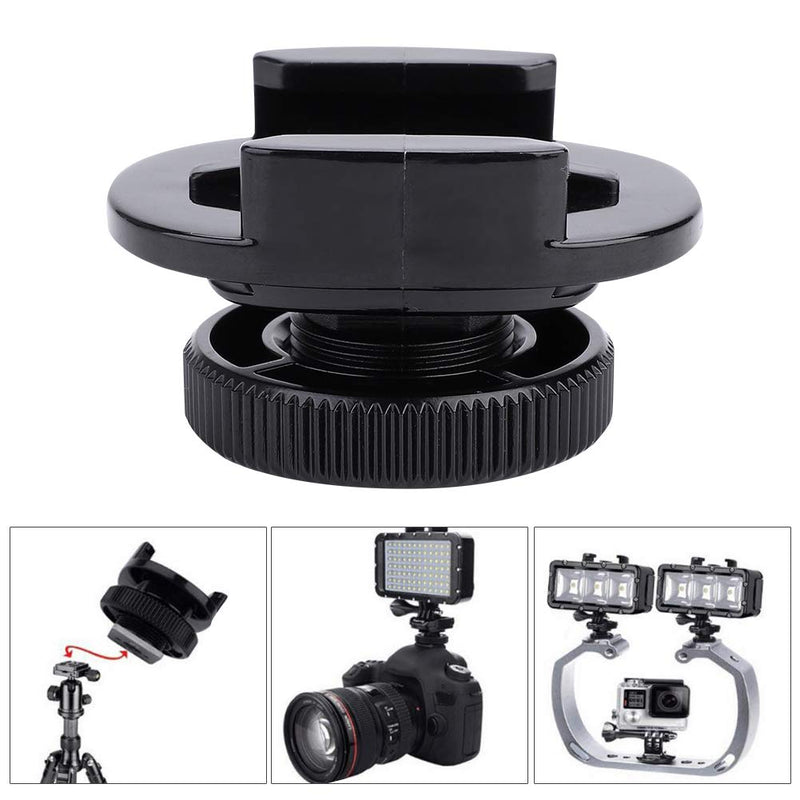 Bindpo Cold Shoe Mount Bracket, Camera Cold Shoe Mount Adapter Base with 1/4 Inch Screw Camera Accessories for DSLR Camera, Sport Camera, LED Light, Stabilizer