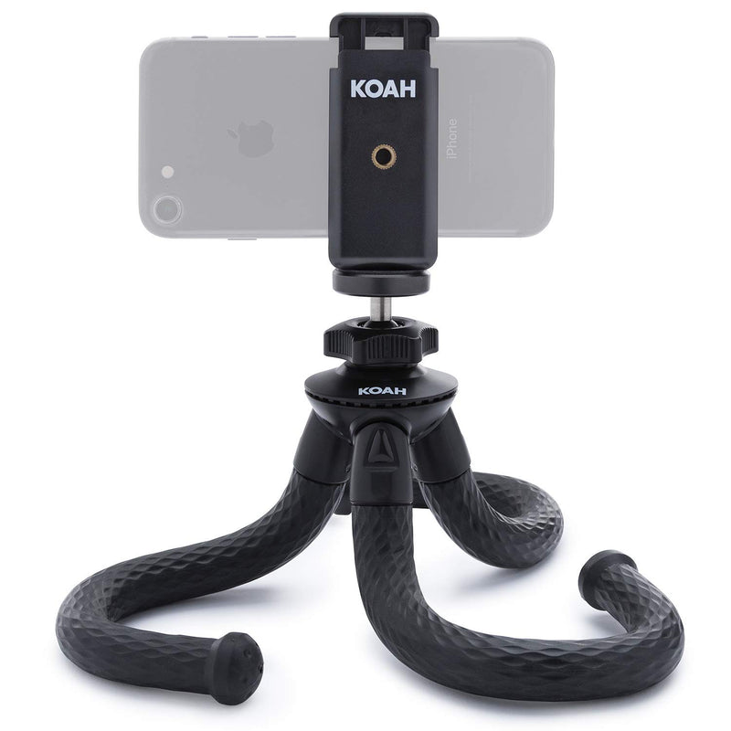 Koah Tripod for iPhone, Flexible Tripod with Bluetooth for iPhone 11 XS,Samsung S9, Waterproof and Anti-Crack Camera Tripod for GoPro, 360 Degree Travel Tripod for Live Streaming Vlog Video