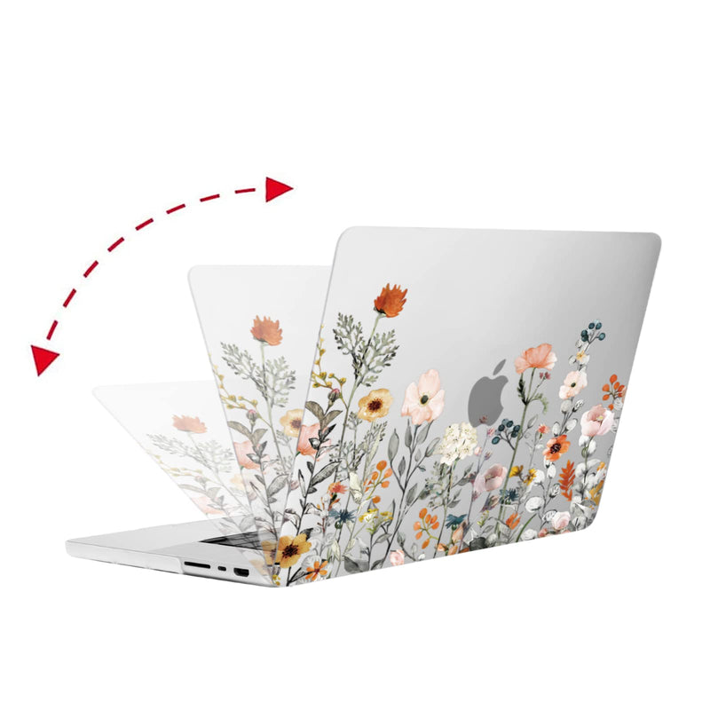 MOSISO Compatible with MacBook Pro 16 inch Case 2021 2022 Release A2485 M1 Pro/Max with Liquid Retina XDR Display Touch ID, Plastic Garden Flowers Hard Case&Keyboard Cover&Screen Protector,Transparent