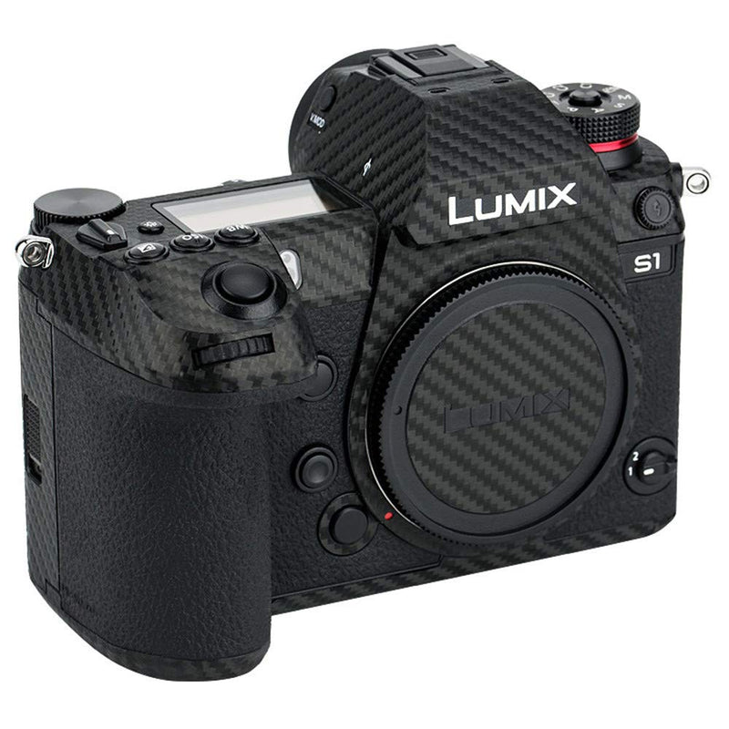 Anti-Scratch Anti-Wear Camera Body Skin Cover Protector Film for Panasonic Lumix DC-S1 DC-S1R S1 S1R Digital Camera - Carbon Fiber Black