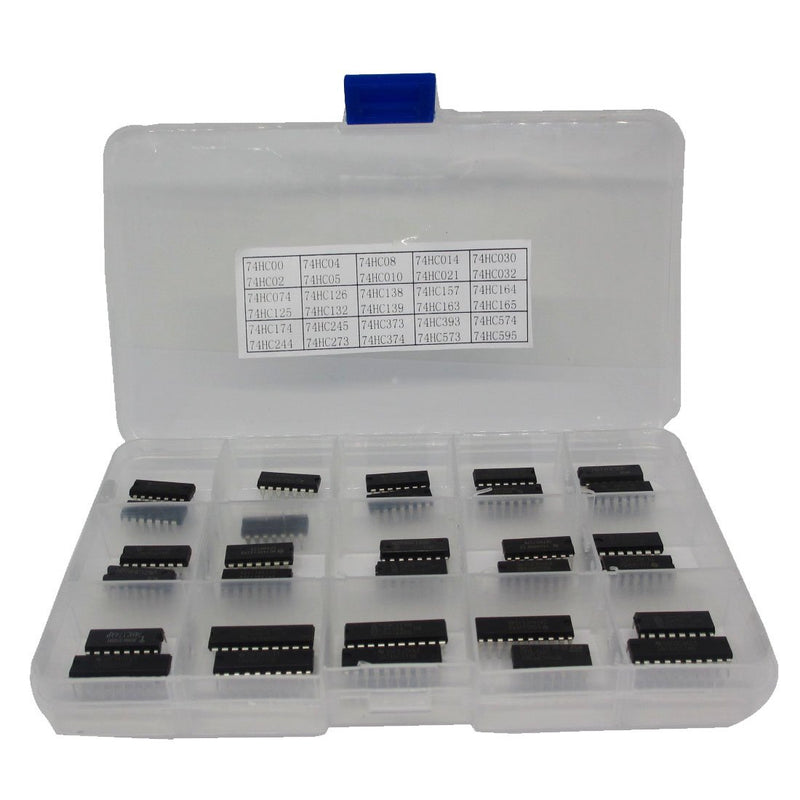 30 Types 74HC Series Logic IC Assortment Kit, High-Speed Si-Gate CMOS IC in Assortment Box