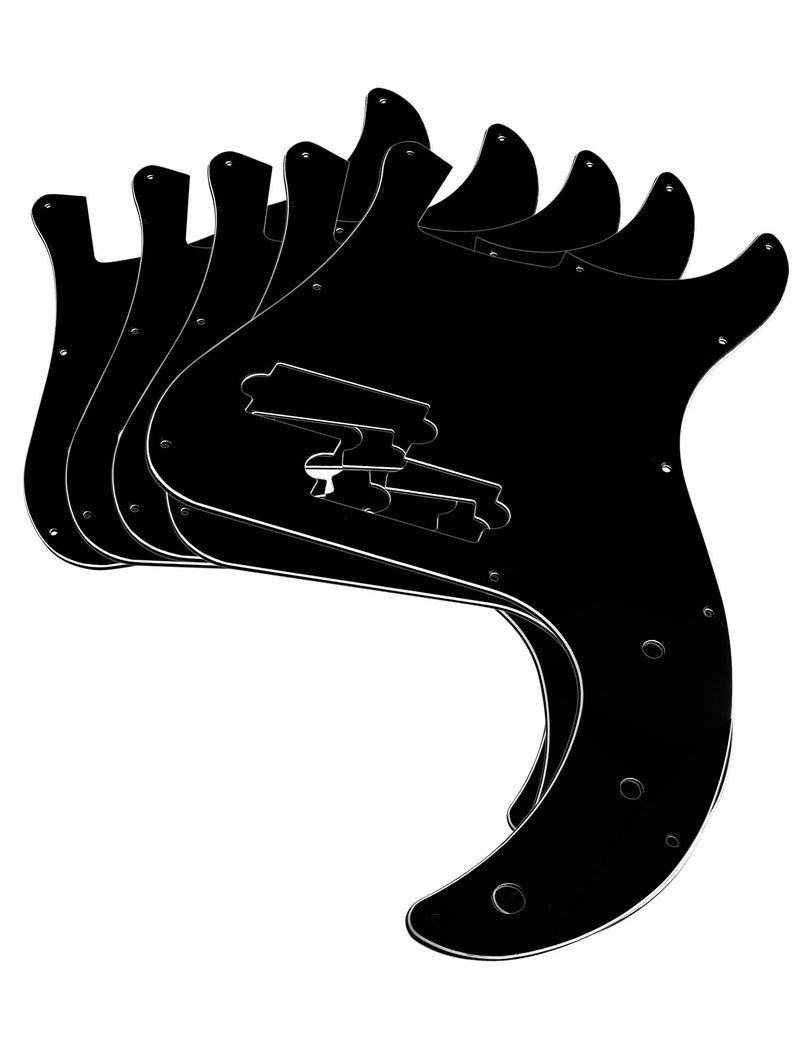 Metallor Electric Guitar Pickguard Scratch Plate 3 Ply 11 holes Compatible with Precision Bass PB Bass P Bass Black.