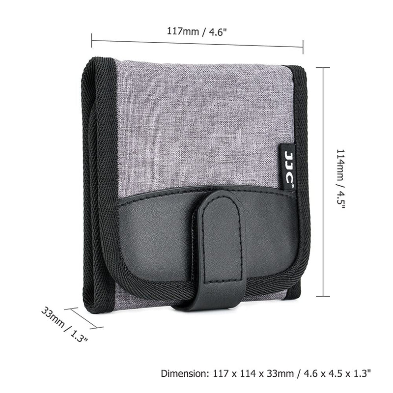 Camera Lens Filter Pouch 3 Pockets for Circular Filters Up to 82mm(37mm, 40.5mm, 49mm, 52mm, 55mm,58mm,62mm,67mm,72mm,77mm),UV ND CPL Filter Storage Holder with Fasten Loop Design