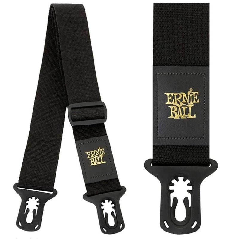 Ernie Ball PolyLock Guitar Strap Locks (P04056),Black Black Locking