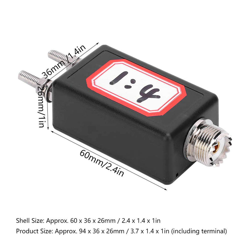 Mini Balun Consumer Electronics Suitable for HF Shortwave Antenna for Outdoor QRP Station and Furniture (1:4) 1:4