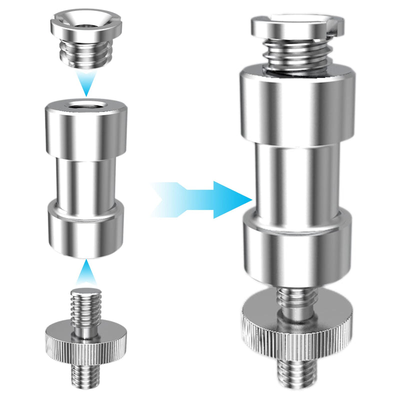Camera Screws Kit, PAMOWO 16Pcs Tripod Mount Screw Adapter 1/4" to 1/4" Threaded Ring Screw Converter Pack, 1/4" to 3/8" Nut for DSLR Camera/Tripod/Monopod/Ballhead/Flash Light/Quick Release Plate