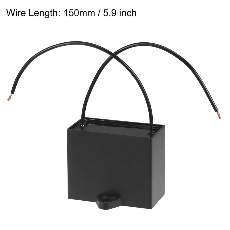 uxcell Ceiling Fan Capacitor CBB61 25uF 350V AC 2 Wires Metallized Polypropylene Film Capacitor 58x48x30mm for Electric Fan Pump Motor Generator