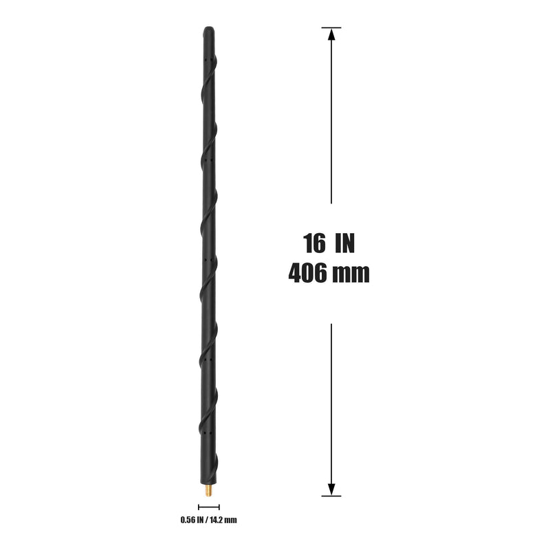 KSaAuto Antenna Fits for Ford F-150 F150 2009-2021, 16 Inch Spiral Flexible Rubber Antenna Replacement, Designed for Optimized FM/AM Radio Reception