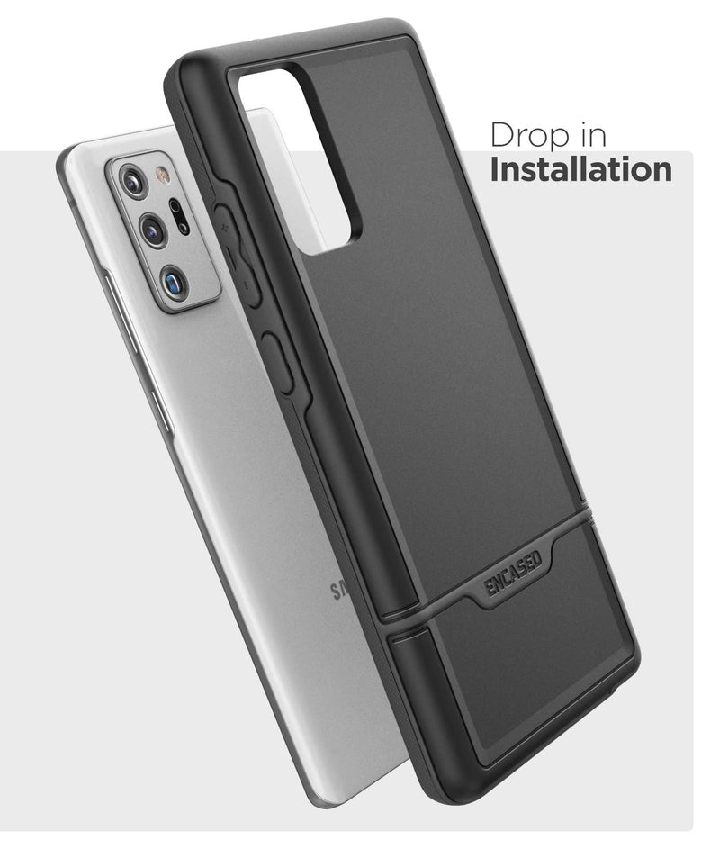 Encased Heavy Duty Galaxy Note 20 Ultra Case (2020 Rebel Armor) Military Grade Full Body Rugged Protective Cover (Samsung Note 20 Ultra) Black