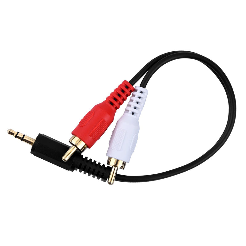 eBoot 3.5mm Audio Cable Male to 2 RCA Male Cable Stereo Audio Y Cable Adapter 6 Inch, 2 Pack