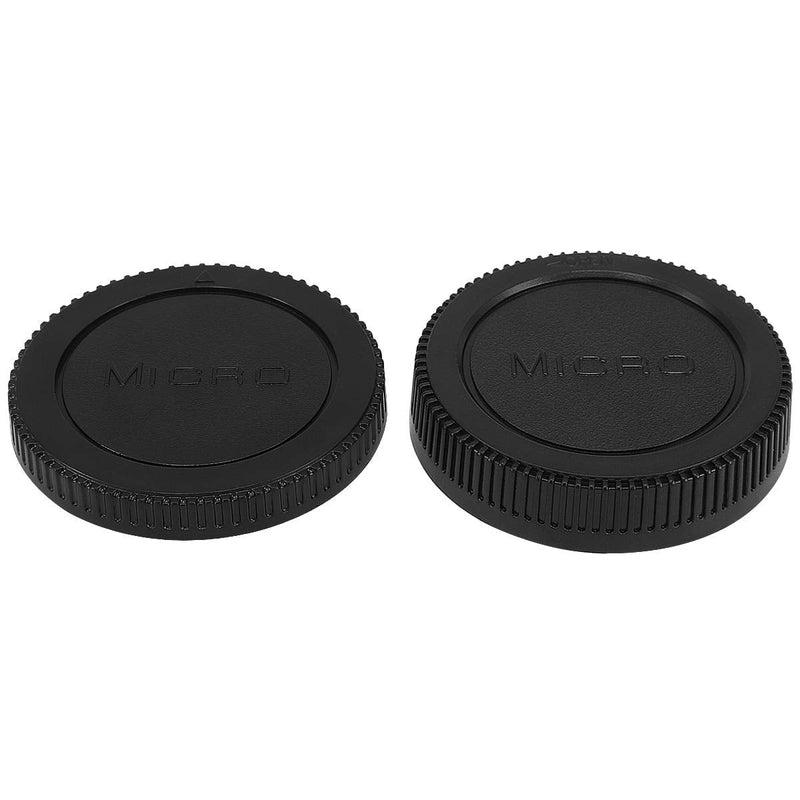 Haoge Camera Body Cap and Rear Lens Cap Cover for Olympus Panasonic BMPCC Micro Four Thirds MFT M4/3 M43 Mount Camera Lens Such as E-M1 II E-M5 E-M10 III Pen-F E-PL9 PENF GH5S G9 GH5 G80 G85 GX8 GX9 for Micro Four Thirds M4/3 Mount