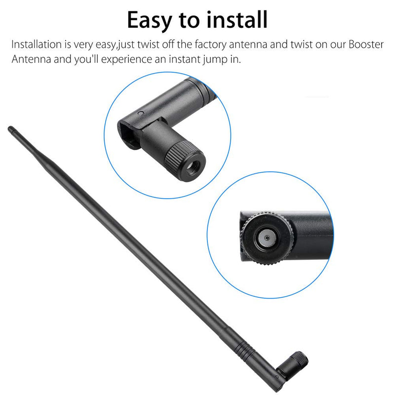 1.3ft 2X 10dBi WiFi Bluetooth Antenna Dual Band Omni Directional Antenna 2.4Ghz/5Ghz with RP-SMA Male Connector for Wireless Wi-Fi Router Network Devices PC Camera Thinkcentre