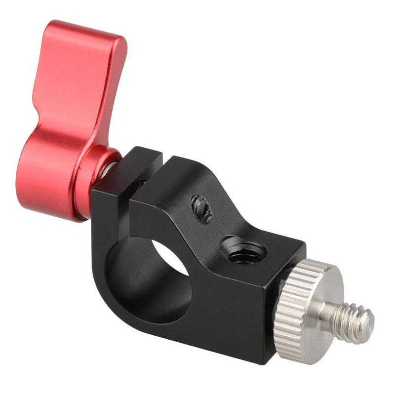 CAMVATE 15mm Single Rod Clamp Articulating with 1/4"-20 Screw(Red, 2 Pieses)